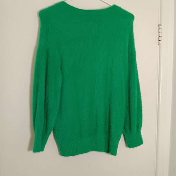 Halogen  v-neck long sleeve pullover womens green  solid xs - Picture 2 of 6